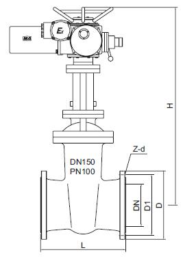 礦用隔（gé）爆型電（diàn）動閘閥（fá）